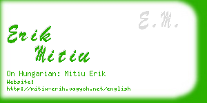 erik mitiu business card